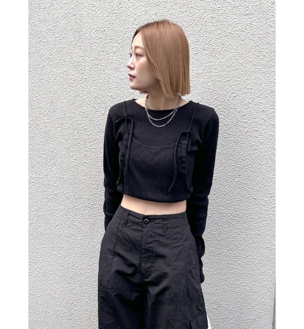 Ungrid「マルチウェイサイドオープンロングスリーブTee」|Tシャツ・カットソー|