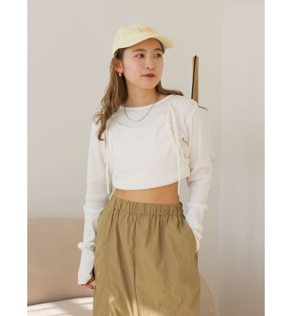 Ungrid「マルチウェイサイドオープンロングスリーブTee」|Tシャツ・カットソー|