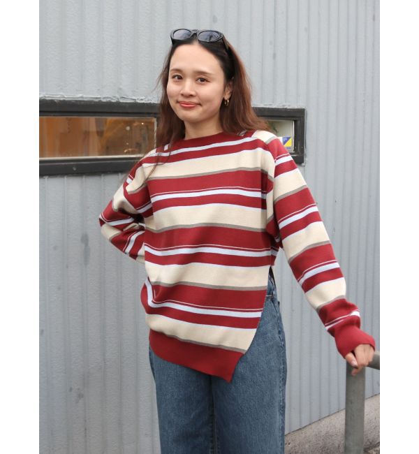 Ungrid「ボーダースリットニット」|ニット・セーター|