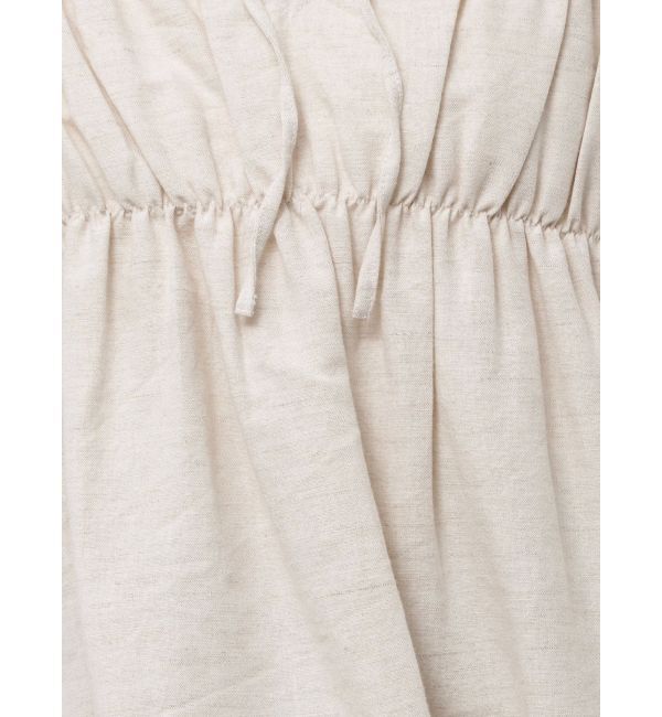 Ungrid「リネン混ギャザーノースリブラウス」|シャツ・ブラウス|