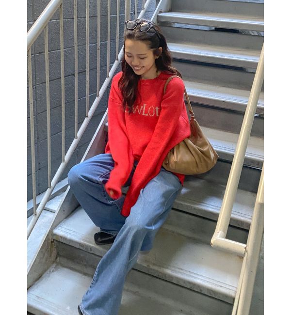 Ungrid「【WEB限定】ロゴルーズニット」|ニット・セーター|