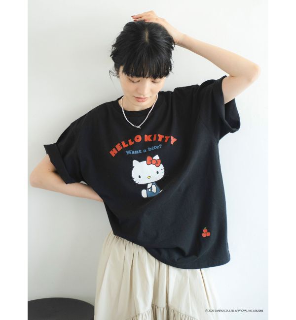Ungrid「【ハローキティーコラボ】ロゴデザインTee」|Tシャツ・カットソー|ブラック