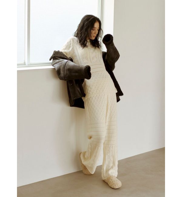 Ungrid「透かし編みニットパンツ」|その他|