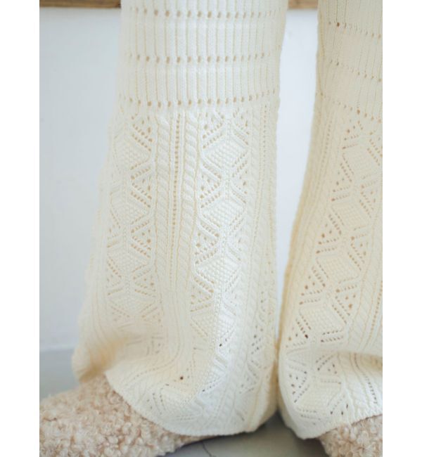 Ungrid「透かし編みニットパンツ」|その他|