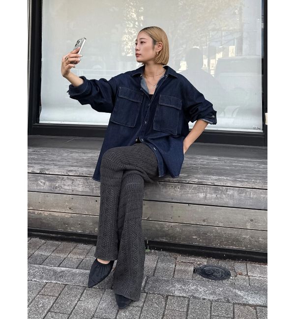 Ungrid「透かし編みニットパンツ」|その他|