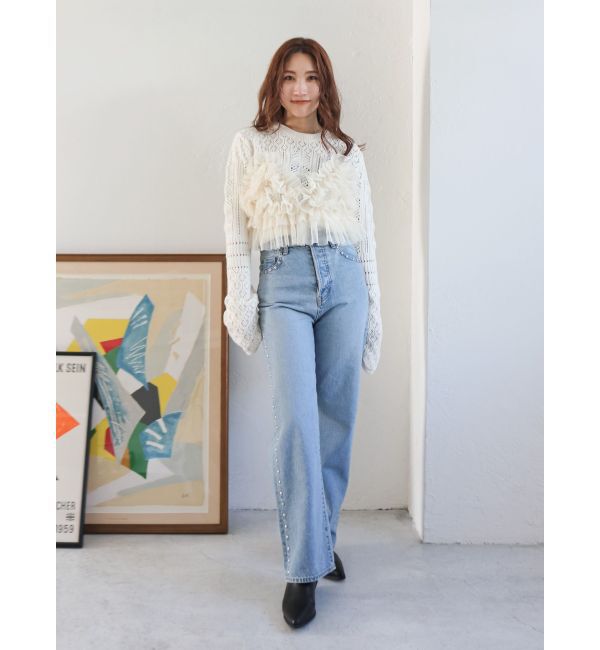 Ungrid「チュールデザイントップス」|キャミソール|