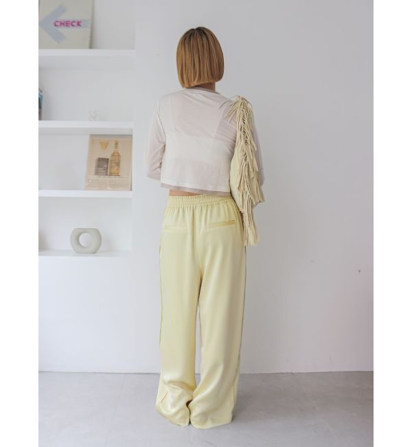 Ungrid「サテンタックワイドパンツ」|その他|