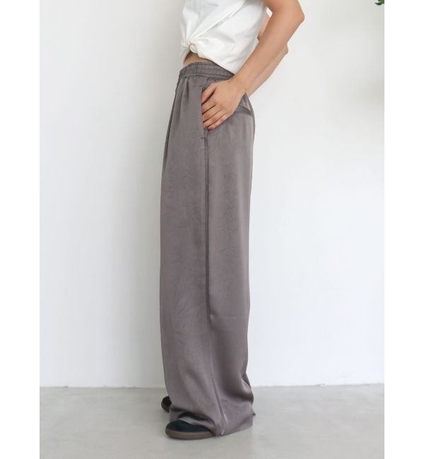 Ungrid「サテンタックワイドパンツ」|その他|