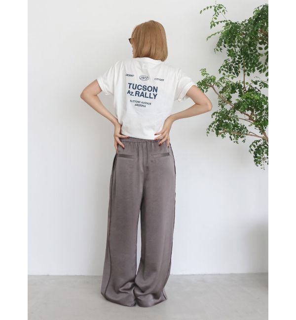 Ungrid「サテンタックワイドパンツ」|その他|