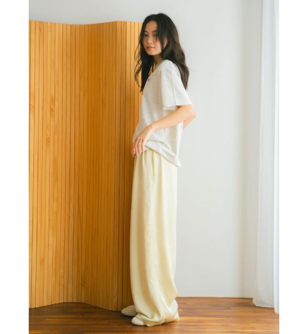 Ungrid「サテンタックワイドパンツ」|その他|