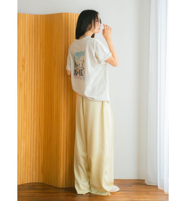 Ungrid「サテンタックワイドパンツ」|その他|