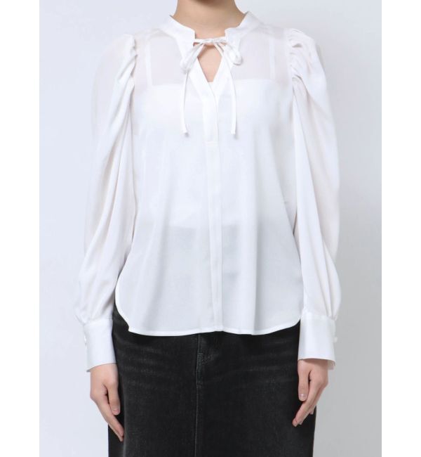 LAGUNAMOON「タックスリーブシフォンブラウス」|シャツ・ブラウス|