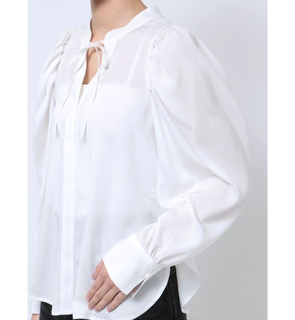 LAGUNAMOON「タックスリーブシフォンブラウス」|シャツ・ブラウス|