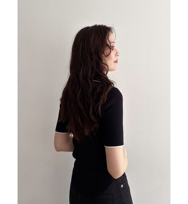 LAGUNAMOON「【WEB限】カラーネックラインニットプルオーバー」|ニット・セーター|