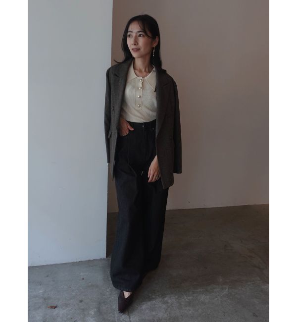 LAGUNAMOON「【WEB限】カラーネックラインニットプルオーバー」|ニット・セーター|