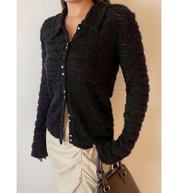 LAGUNAMOON「フラッフィーカットシャツ」|Tシャツ・カットソー|ブラック