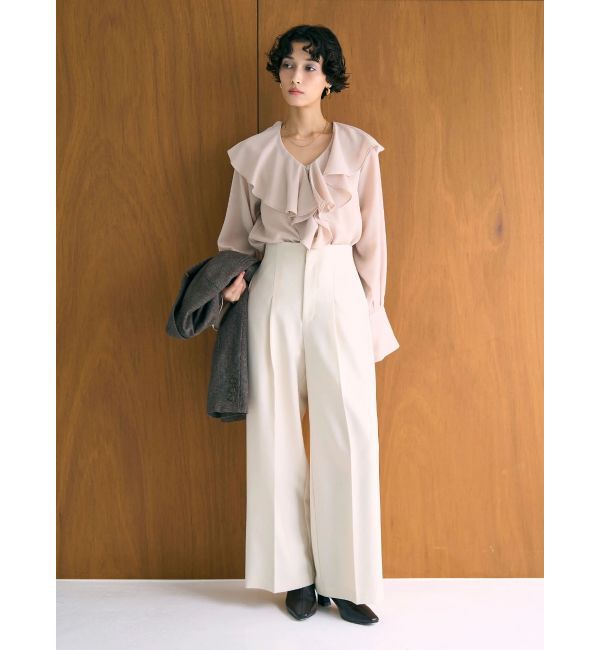 LAGUNAMOON「ウォッシャブルタックワイドパンツ」|その他|