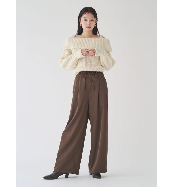 LAGUNAMOON「ウールブレンドオフショルダーニット」|ニット・セーター|