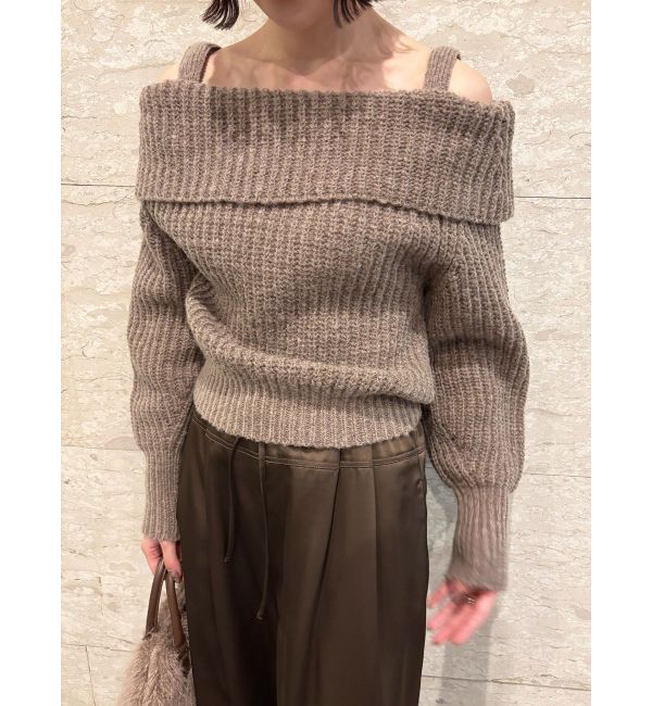 LAGUNAMOON「ウールブレンドオフショルダーニット」|ニット・セーター|