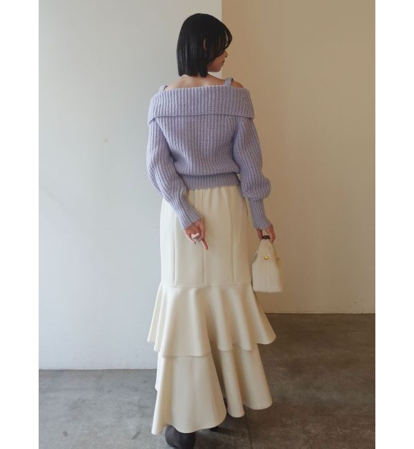LAGUNAMOON「ウールブレンドオフショルダーニット」|ニット・セーター|