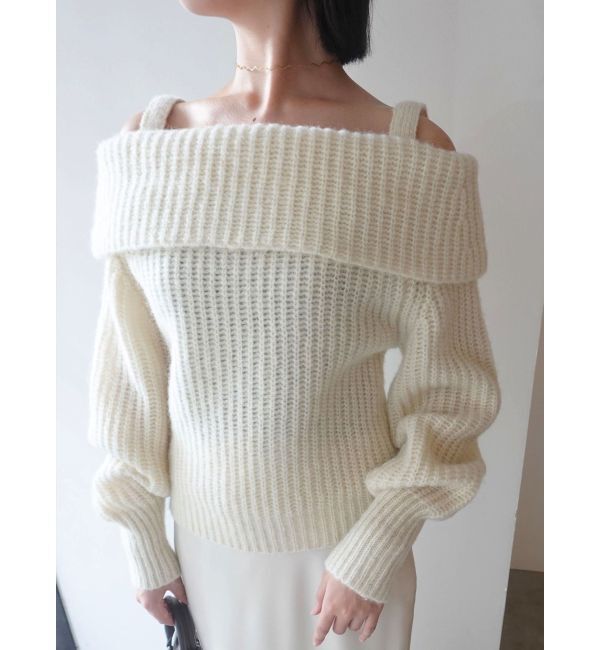 LAGUNAMOON「ウールブレンドオフショルダーニット」|ニット・セーター|