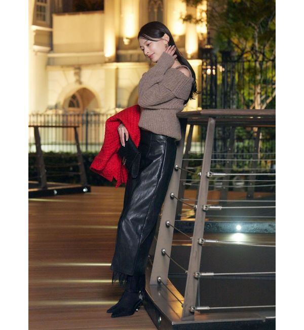 LAGUNAMOON「ウールブレンドオフショルダーニット」|ニット・セーター|