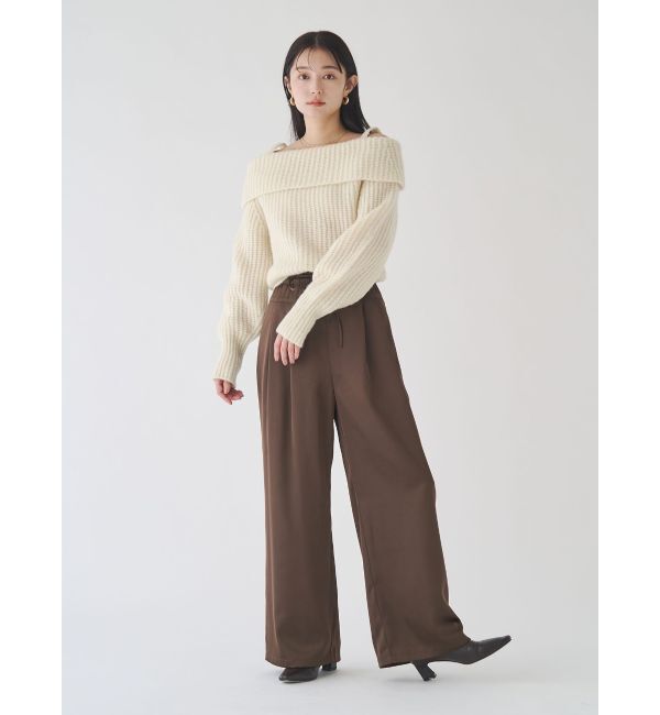 LAGUNAMOON「ウールブレンドオフショルダーニット」|ニット・セーター|