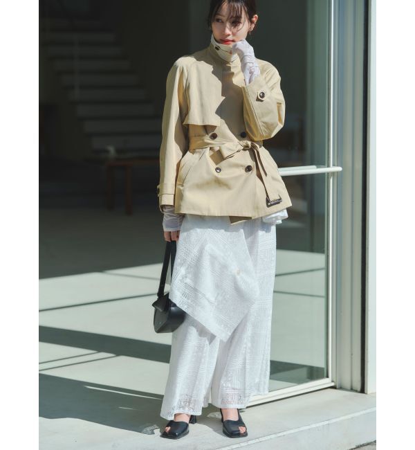 LAGUNAMOON「タイルパターンレースワイドパンツ」|その他|