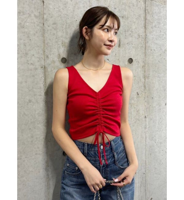 EVRIS「ギャザーリボンタンクトップ」|タンクトップ|