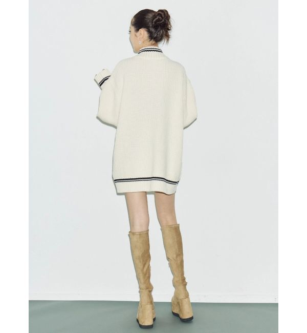 EVRIS「ケーブルSUNNYハーフジップニットトップス」|ニット・セーター|