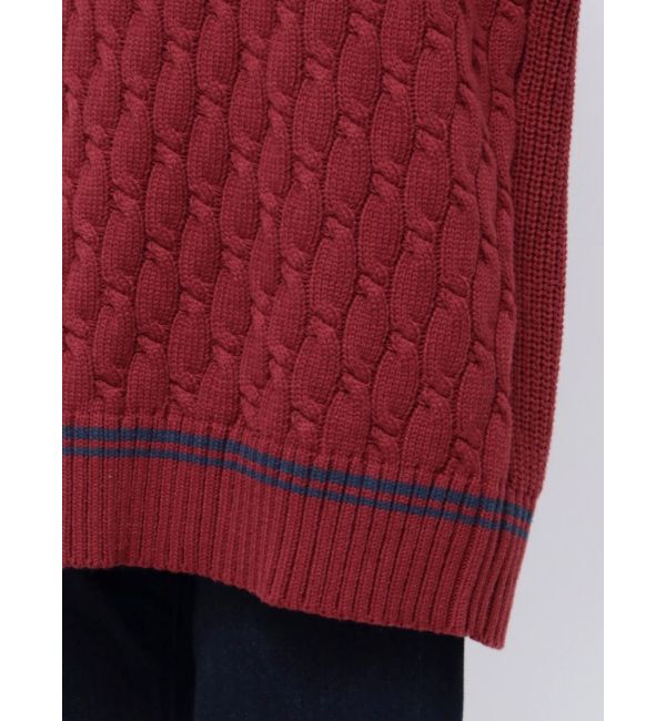 EVRIS「ケーブルSUNNYハーフジップニットトップス」|ニット・セーター|