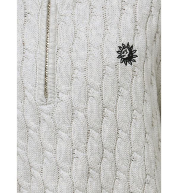 EVRIS「ケーブルSUNNYハーフジップニットトップス」|ニット・セーター|