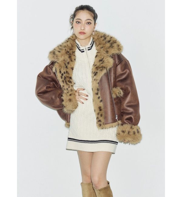 EVRIS「ケーブルSUNNYハーフジップニットトップス」|ニット・セーター|