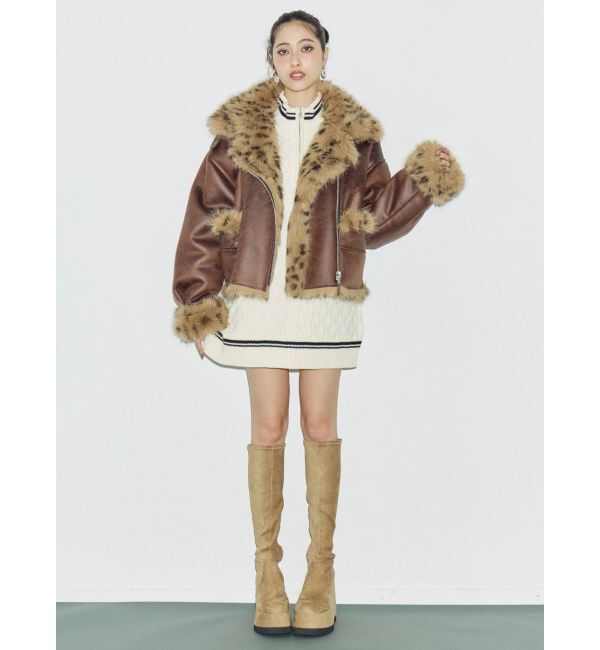 EVRIS「ケーブルSUNNYハーフジップニットトップス」|ニット・セーター|