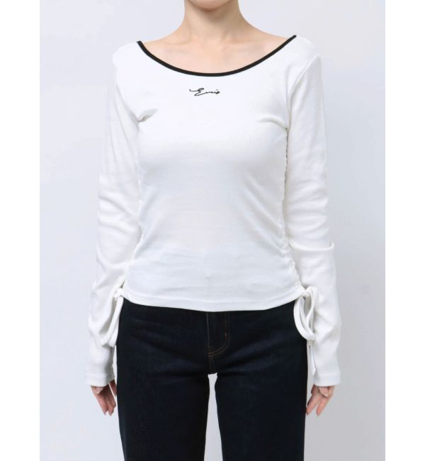 EVRIS「サイドドロストワンポイントショートトップス」|Tシャツ・カットソー|