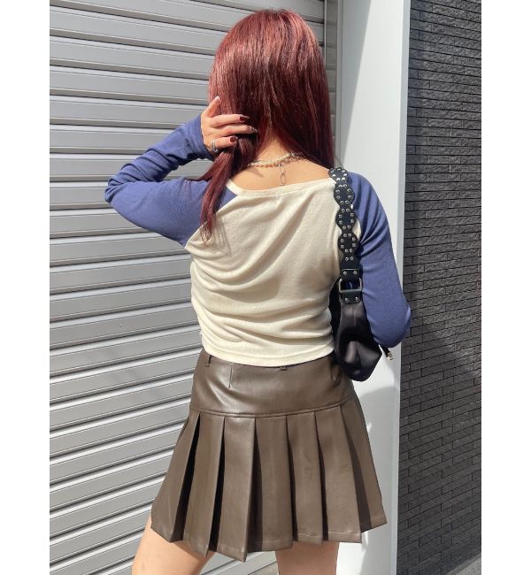 EVRIS「ローズグラフィックガーターデザイントップス」|Tシャツ・カットソー|