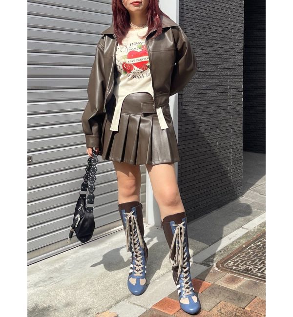 EVRIS「ローズグラフィックガーターデザイントップス」|Tシャツ・カットソー|