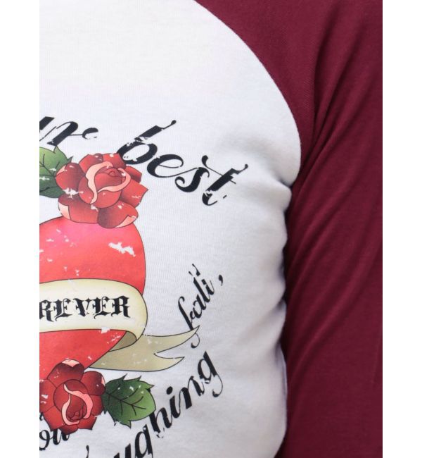 EVRIS「ローズグラフィックガーターデザイントップス」|Tシャツ・カットソー|