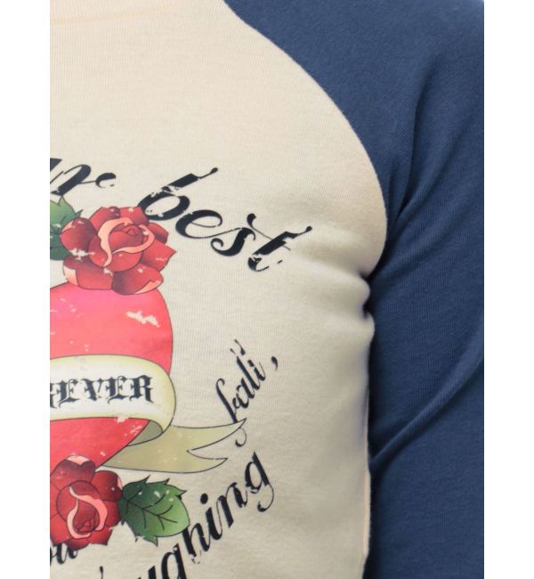 EVRIS「ローズグラフィックガーターデザイントップス」|Tシャツ・カットソー|