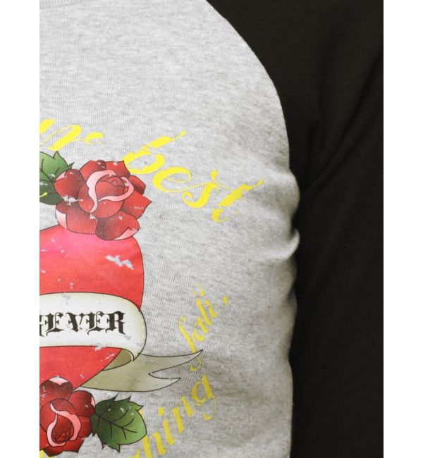 EVRIS「ローズグラフィックガーターデザイントップス」|Tシャツ・カットソー|