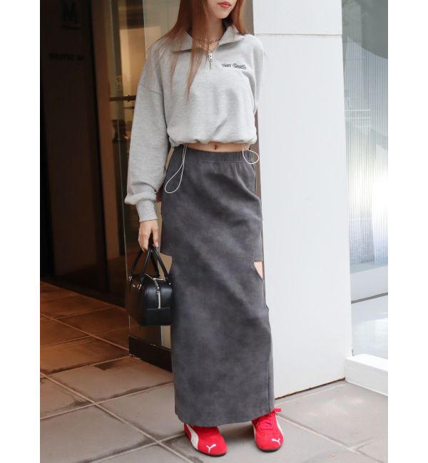 EVRIS「ナンバリングハーフZIPスウェットトップス」|スウェット・ジャージ|