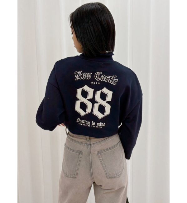 EVRIS「ナンバリングハーフZIPスウェットトップス」|スウェット・ジャージ|