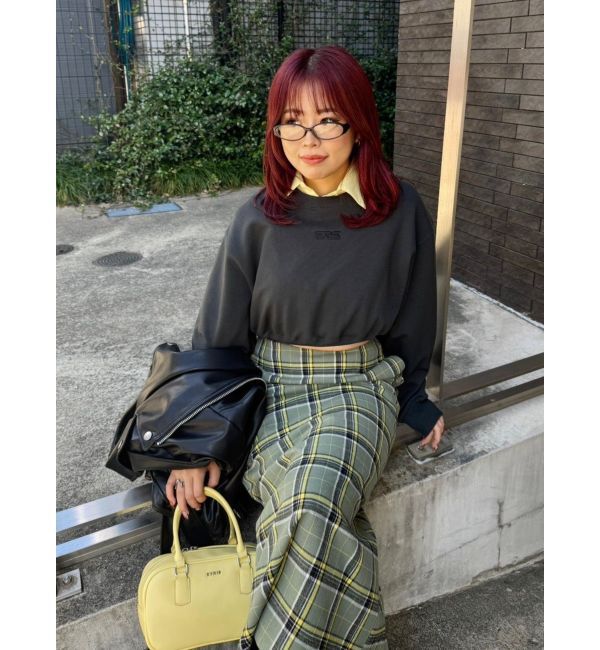 EVRIS「ワンポイントピグメントショートスウェット」|スウェット・ジャージ|