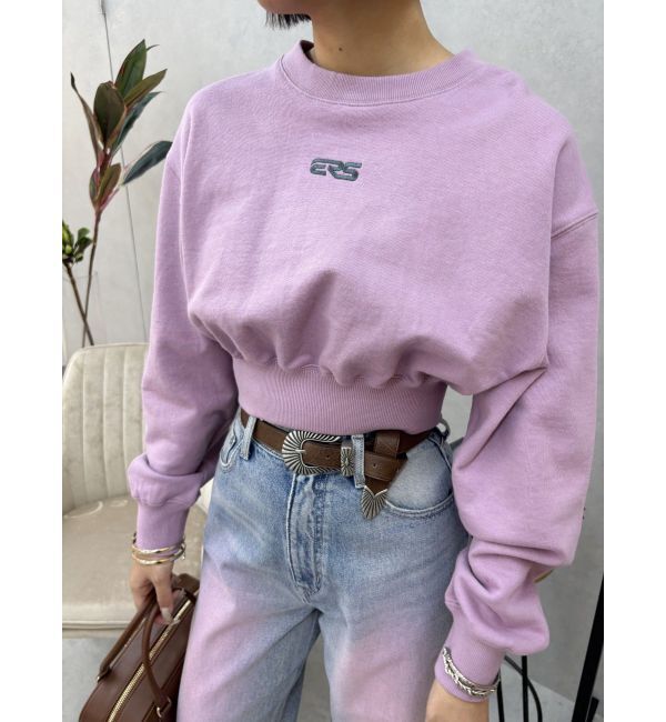 EVRIS「ワンポイントピグメントショートスウェット」|スウェット・ジャージ|