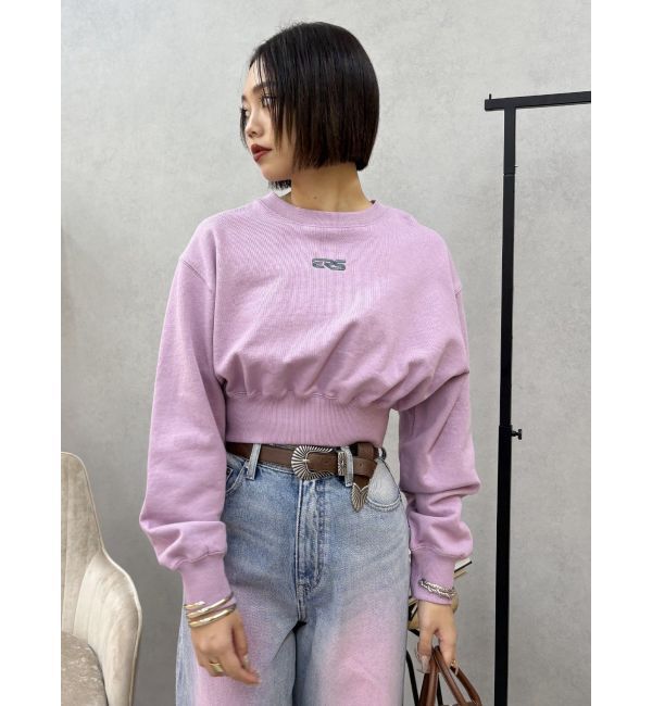 EVRIS「ワンポイントピグメントショートスウェット」|スウェット・ジャージ|