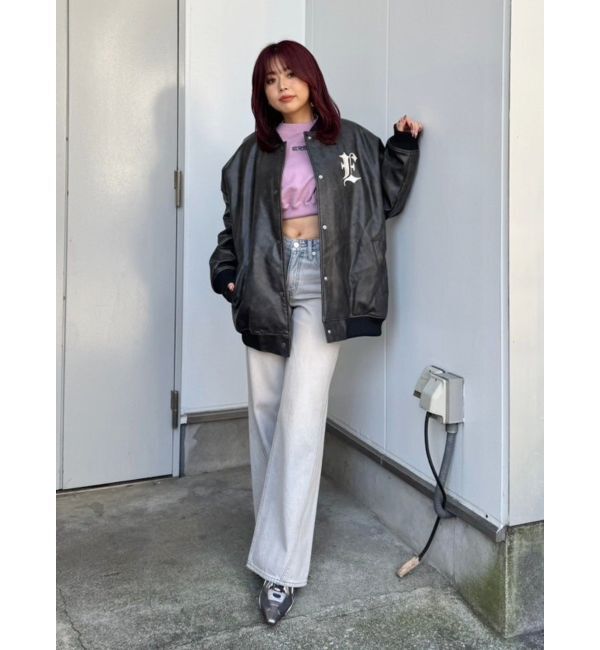 EVRIS「ワンポイントピグメントショートスウェット」|スウェット・ジャージ|