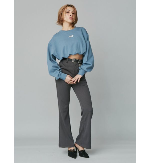 EVRIS「ワンポイントピグメントショートスウェット」|スウェット・ジャージ|