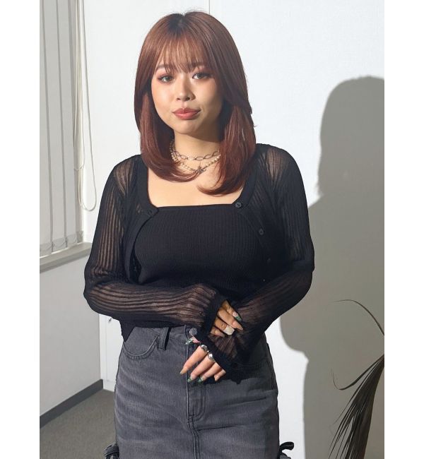 EVRIS「シアーアンサンブルニット」|ニット・セーター|ブラック