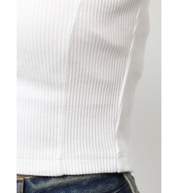 EVRIS「スクエアネックフロントZIPトップス」|Tシャツ・カットソー|