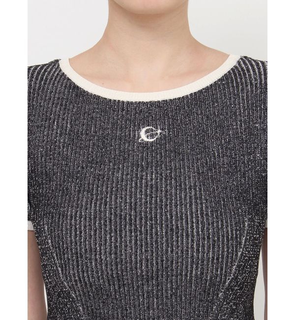 EVRIS「バイカラープレーティングバックオープンニット」|ニット・セーター|